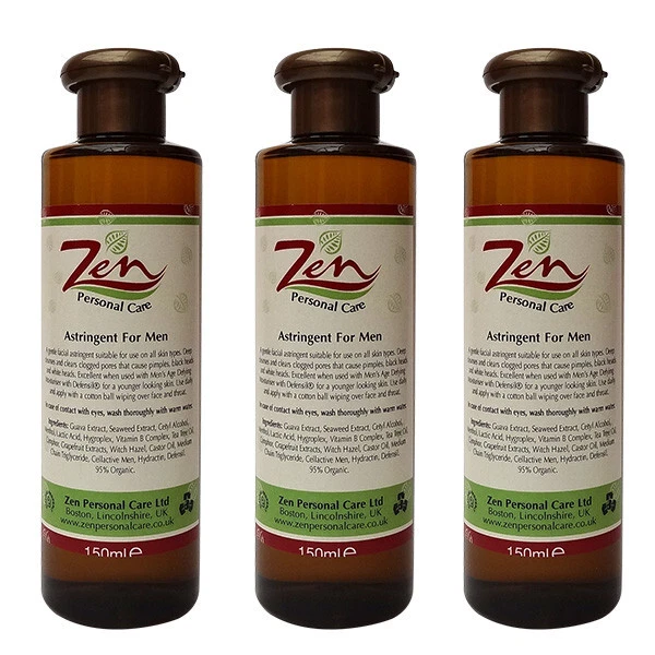 MENs FACE ASTRINGENT Organic Pack2 150ml Removes dirts that causes clogged pores - Image 4 of 4