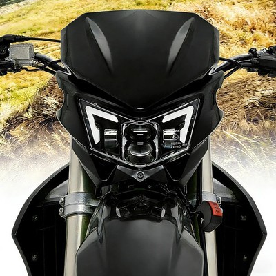 LED Scheinwerfer Lampenschirm Komplettset Universal Schwarz  E-Geprüft headlight