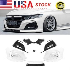 White Front Bumper Surround Cover Lip Kit For Honda Accord 10th 2018-2021 Yofer