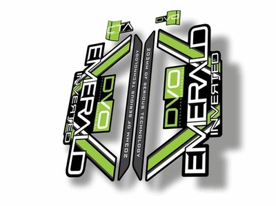 DVO 2016 SMARAGD 27,5 - 29 Gabel Federung Aufkleber Decal Kit selbstklebend...