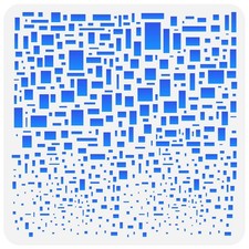 FINGERINSPIRE Cubist Stencil 11.8x11.8 inch Media Stencils Plastic Square Rec...