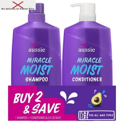 Miracle Moist Shampoo and Conditioner Dual Pack Hair Set,26.2fl oz Fast delivery
