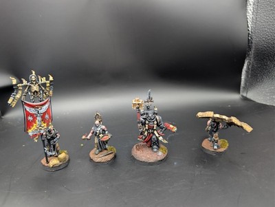 Warhammer 40k Black Templats Grimaldus & Retinue painted