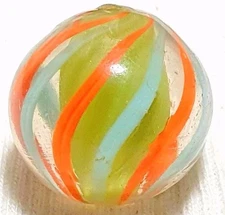 11/16" Caged Green Solid Core English Style German Handmade Marbles NM++++/MM