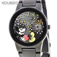 Citizen Eco Drive Mickey Fiesta AU1095 57W Black Disney Collaboration Date Quart