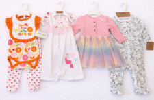 Girls 6-9 Months Clothing Lot 8 Pieces   Dress, Romper Sets  Coverall w/ Headba
