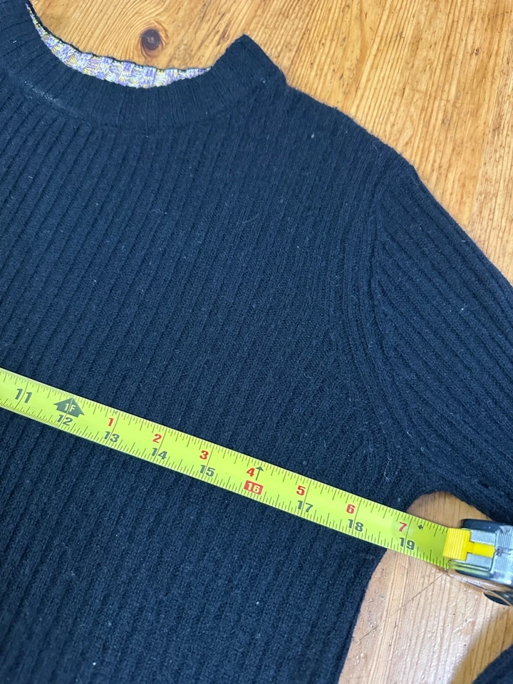 JigSaw Women sweater Rib knit Cashmere wool blend black size s - Image 4 of 4