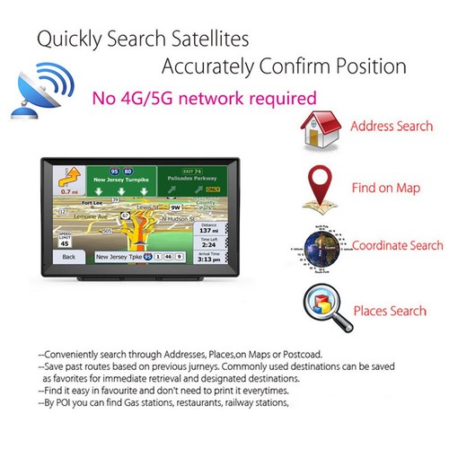 Commercial Drivers GPS GPS Navigator Car Truck GPS 9 Inch Touchscreen Display - Picture 10 of 12