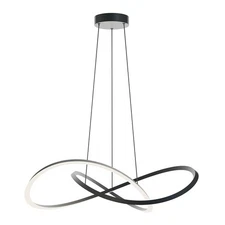 AFX Lighting Celeste 32" LED Pendant, Black/White - CLSP32LAJUDBK
