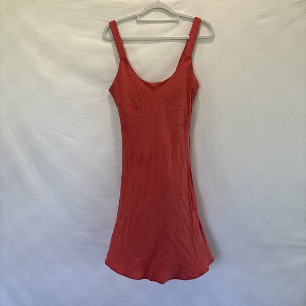 Nude Lucy Coral Mini Shift Dress Women's Sz S Soft Quiet Luxury Coastal Beach