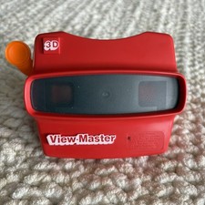Vintage View Master 3D Viewer Red Classic Toy Slide Viewer Orange Handle USA