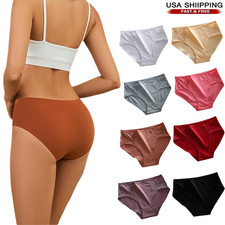 Women's Panties Cotton Middle High Waisted Cut Underwear Cool Comfort Lace New