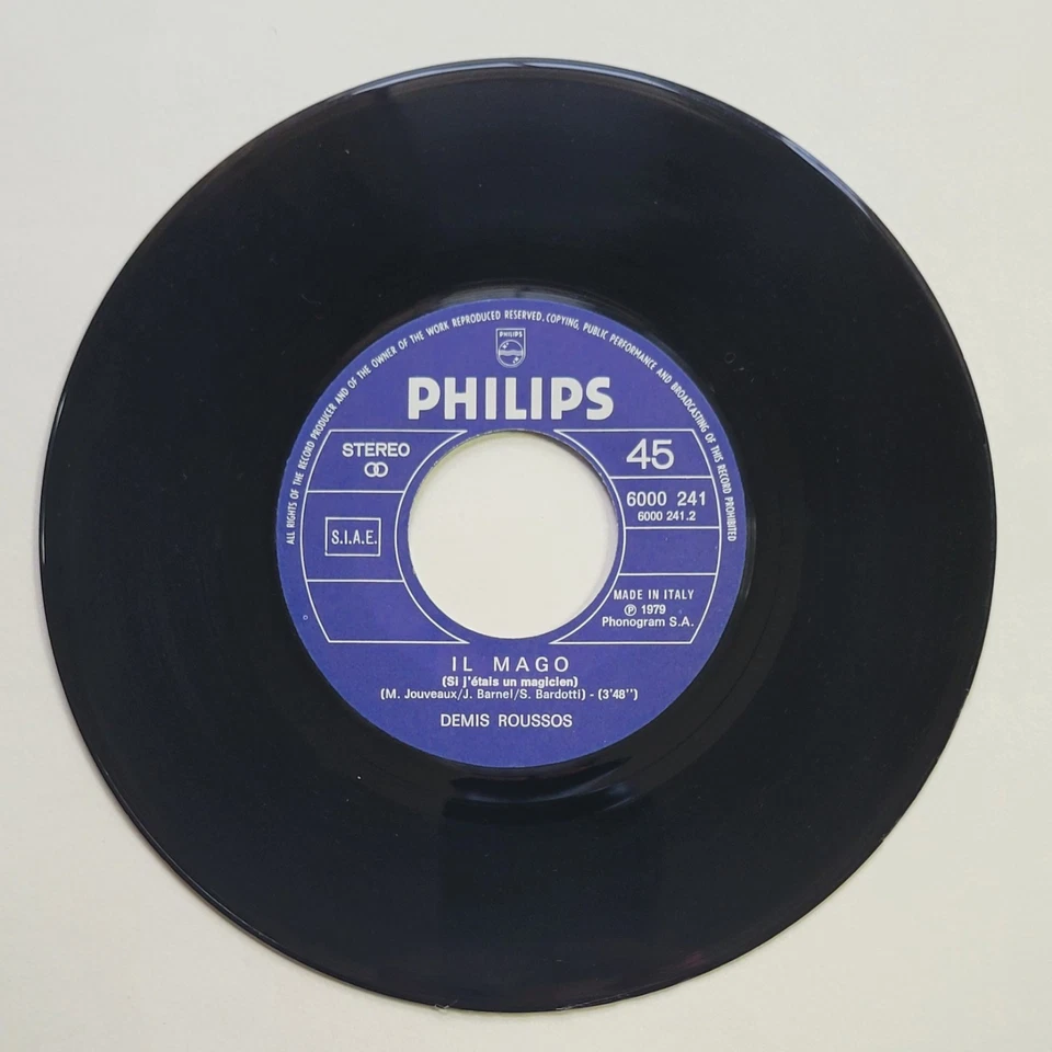 Demise Roussos-Dolce Veleno/IL  Mago 7" Vinyl Single 1979 Phillips Italy - Image 3 of 4