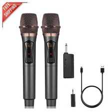 Professional Wireless Microphone System: Rechargeable, Easy Setup, 200ft Range