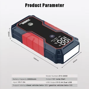 ˜Portable Car Jump Starter 20000mAh 12V Car Battery Starter(up To 5.0L Gas 3.5L