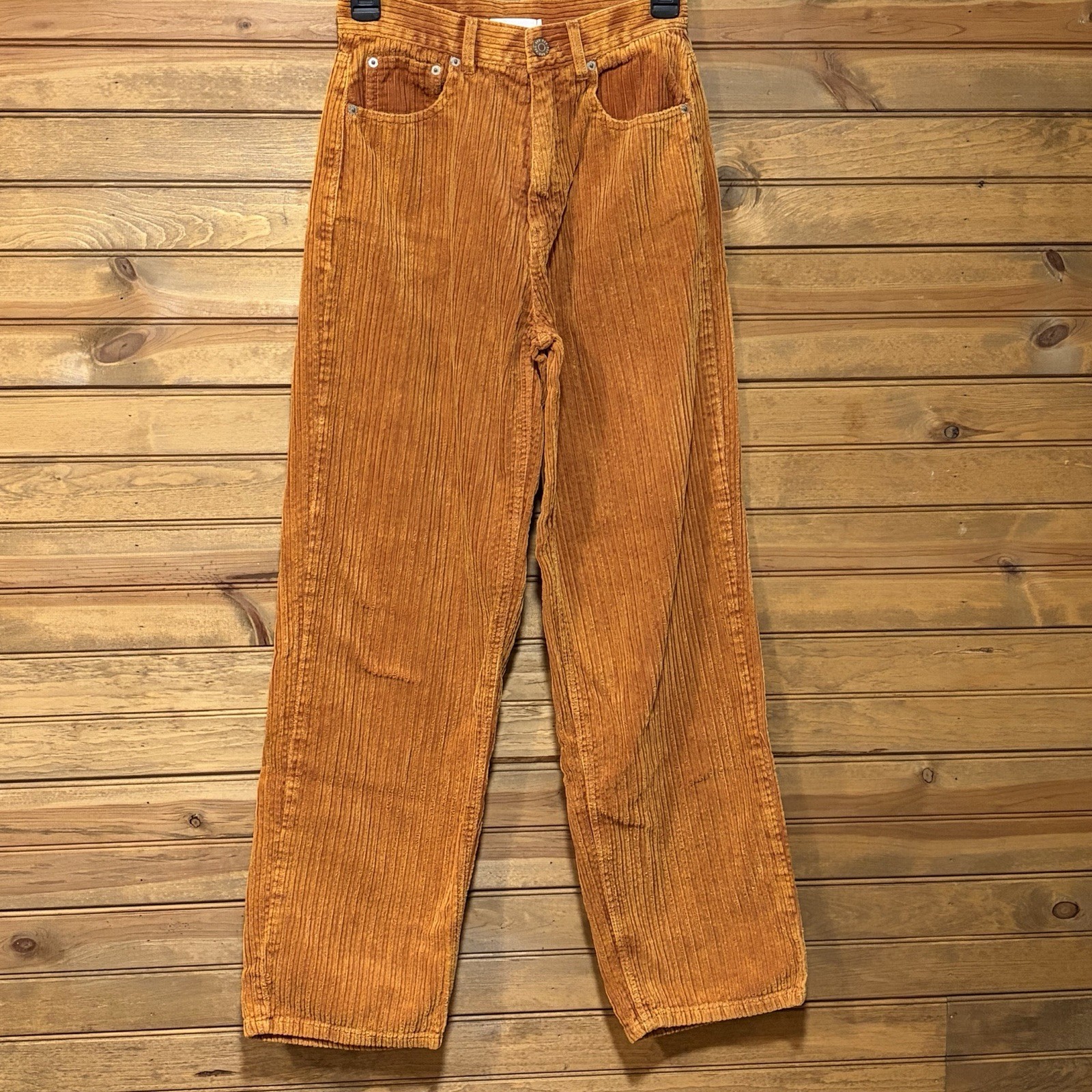 BDG High Rise Baggy Heavy Corduroy Women’s Pants Size 26 Rusty Orange