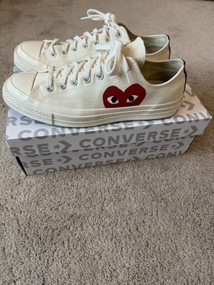 Converse Comme des Garçons Play x Chuck 70 CDG Low Milk Men s Size 10/Women s 12