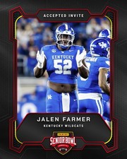 2026 SENIOR BOWL KENTUCKY WILDCATS JALEN FARMER INDIANAPOLIS COLTS ROOKIE