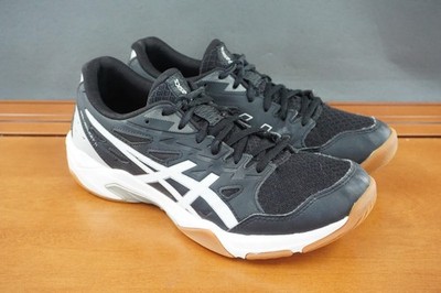 ASICS Gel Rocket 11 Shoes Womens Size 8 Black White Gum Athletic Court Sneaker