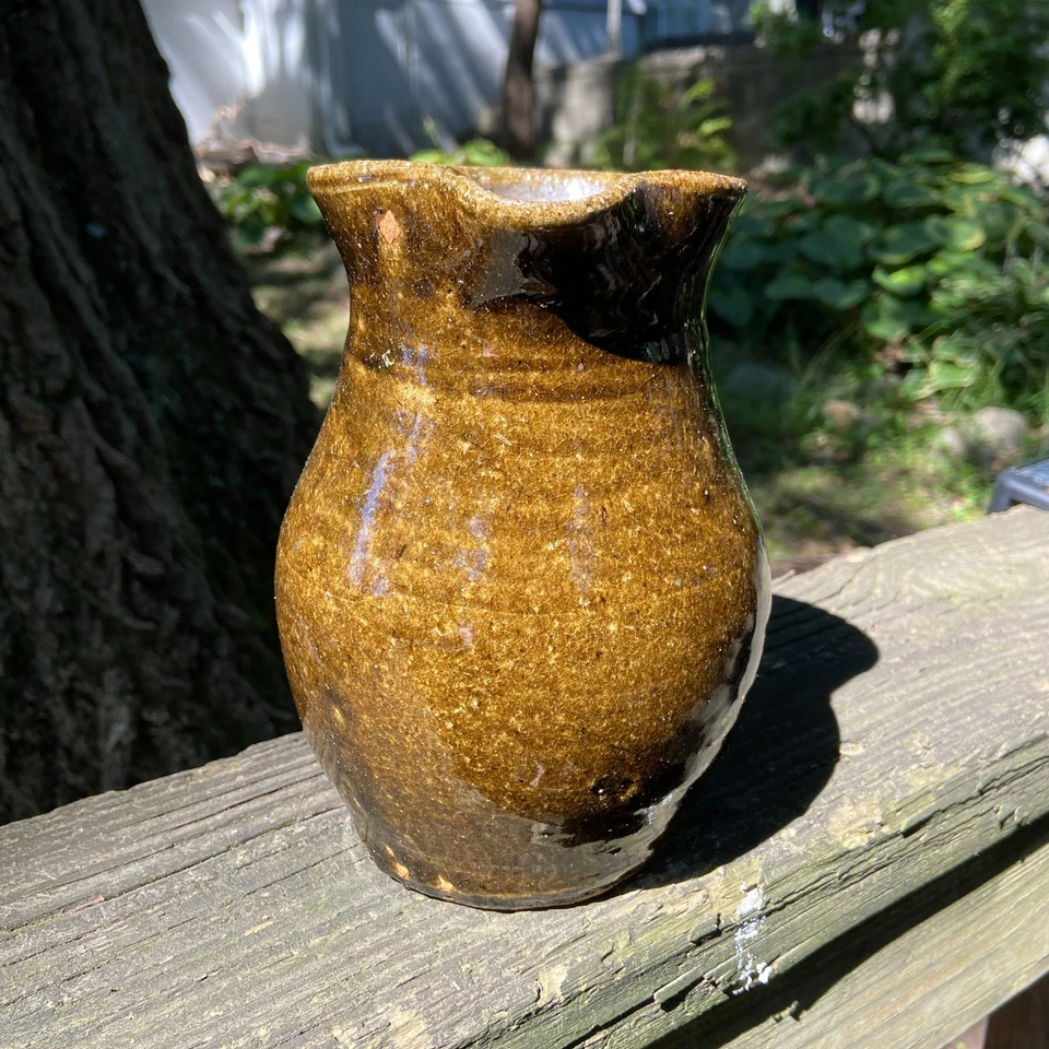 Antigua jarra de gres esmaltado alcalino CHEEVER MEADERS White Co. Georgia años 40 Foto 2 de 4