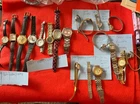 Vintage Lot 17 Watches Gruen Bulova Seiko Waltham 17 jewel Swiss W. Germany