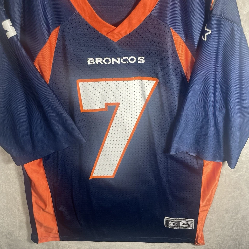 Винтажная мужская футболка для начинающих John Elway Broncos размер 46 средний синий оранжевый 2805 - Изображение 4 из 4