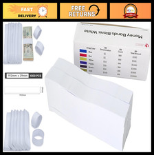 Self-Sealing Currency Straps Money Bands for Bill Wrappers - 1000 PCS Blank Whit