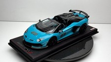 LAMBO039LM2 1/18 MR Models Lamborghini Aventador SVJ Roadster Blue Glauco