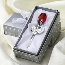 1pc Crystal Glass Rose Figurine Gift Romantic...