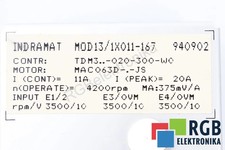 MOD13/1X011-167 INDRAMAT - Reconditionné - Garantie 24 mois