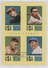 2014 Golden Age Star Stamps Gene Tunney Jim Thorpe Walter Hagen Bobby Jones 19zq