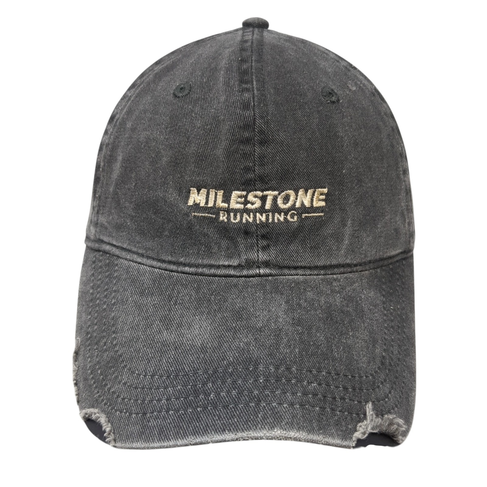 Milestone Running Slideback Baseball Hat Gray One… - image 1