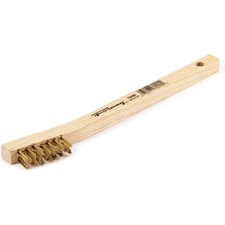 Forney 70490 Wire Scratch Brush, Brass with Wood Handle, Pack of 1,