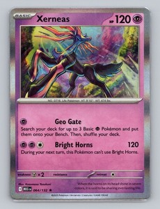 Xerneas 064/132 Holo Rare Mega Evolution MEG EN Pokemon Base Set TCG