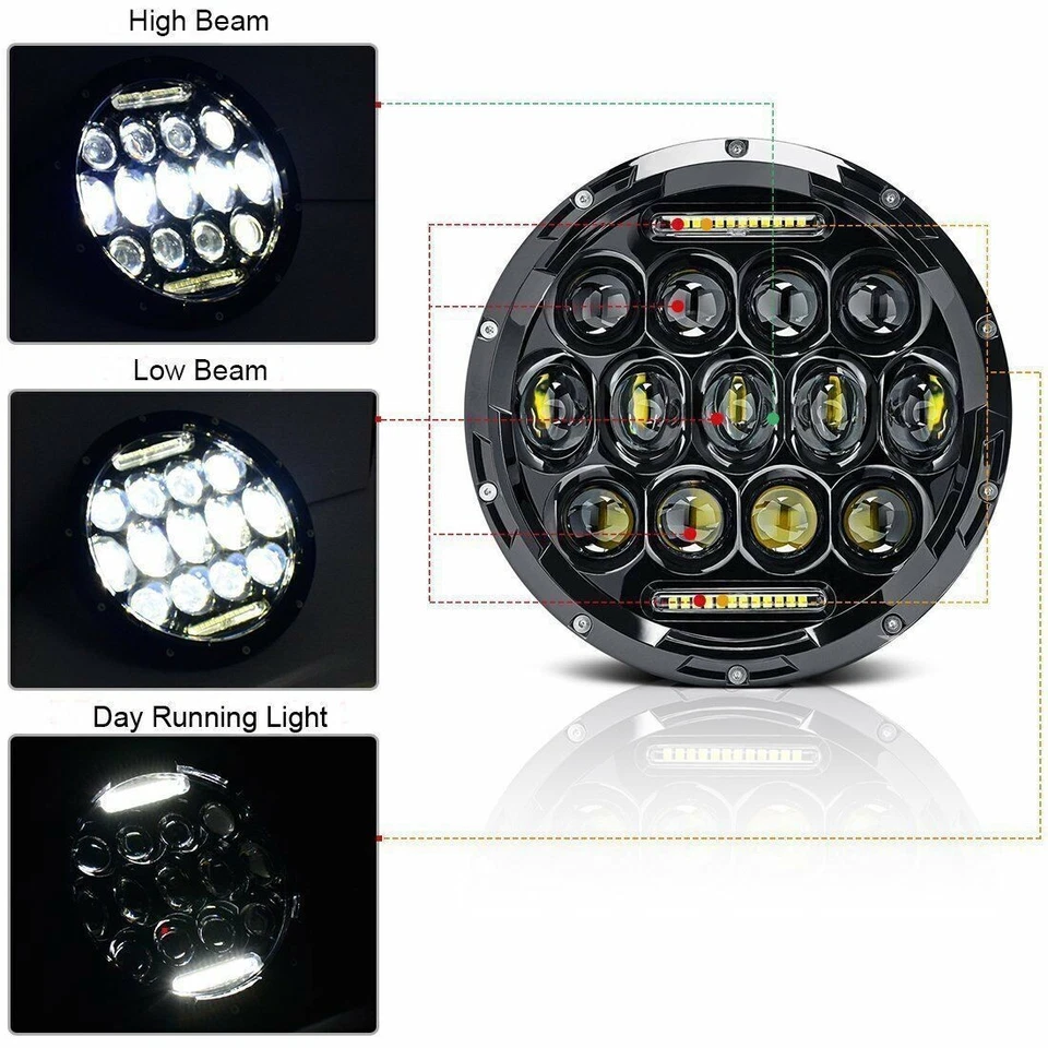 7" Inch Motorcycle LED Headlight For 1980 1981 1982 Honda CB750C CB900C Custom - Image 3 of 4