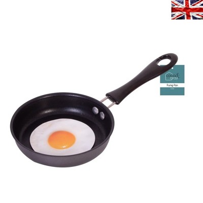 Elegante schwarze 12 cm Antihaft Aluminium Bratpfanne für jedes Mal perfekte Eier