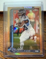 2025 Topps Chrome Kalel Mullings Gold Leather Refractor #’d /50 RC Titans #309