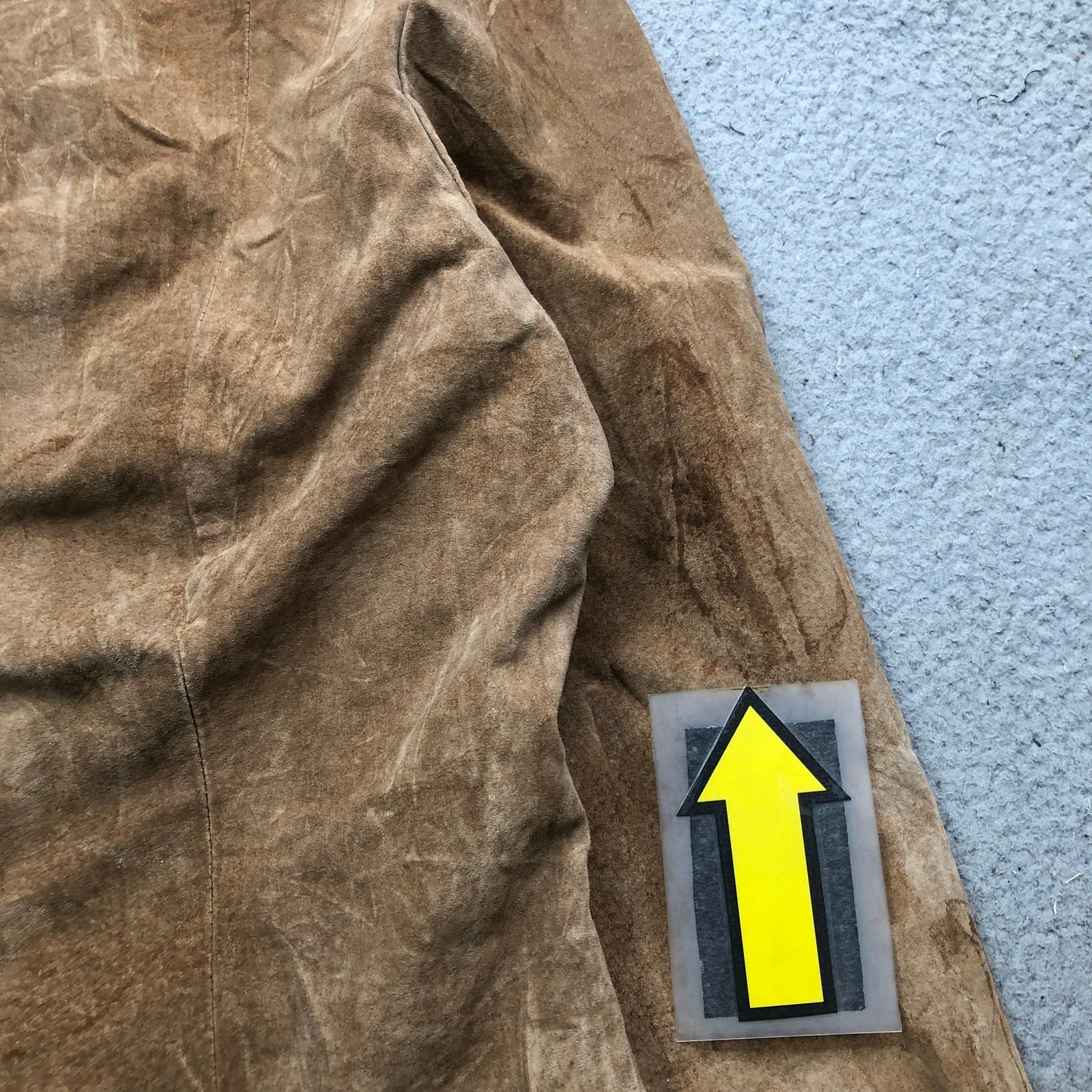 AMI Suede Leather Lined Snap Button Jacket Womens… - image 8