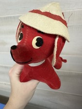 Vintage R. Dakin  Co. Dream Pets Dachshund Red Velvet Dog Plush Toy 1970 1980