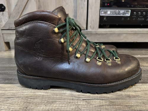 Vintage Polo Ralph Lauren Mens 11D Acworth Oiled Calf Leather Hiking Boots BROWN