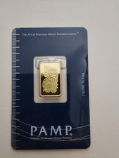 Pamp Suisse 5gram 999.9 Fine Gold Bar 3341.14 per troy oz