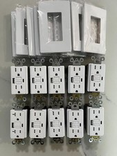 10PACK 15AMP GFCI Outlet with Type A & Type C...