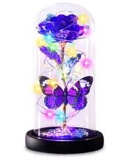 New Best Purple Butterfly Rose Flower Birthday Gifts - Women for Her Mothers Day