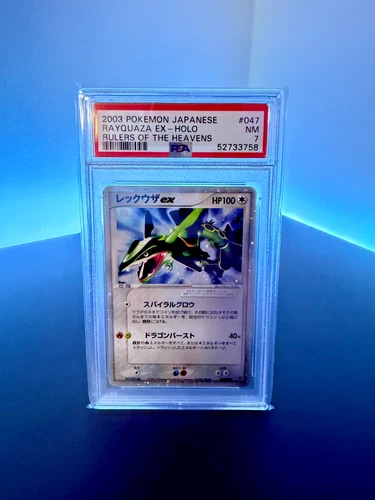 PSA 7 Rayquaza ex Holo 2003 Unlimited Rulers of the Heavens #047/054 Japanese