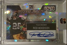 2024 Leaf Collective Rod Woodson Pro Set Pixel Bowl '89 Auto Crystal Silver 1/1