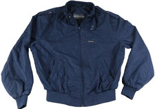 VTG 80s Members Only Jacket Men 40 Navy Blue Iconic Racer Bomber Harrington Coat