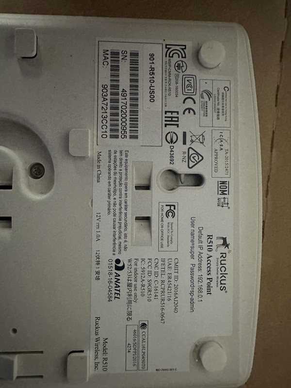 Ruckus Wireless ZoneFlex R510 IEEE 802.11ac Wireless Access Point LOT OF 6