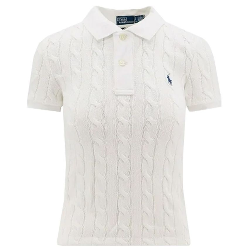 Polo Ralph Lauren pony ricamato cavo classico colletto maglia bianco 211943010 001