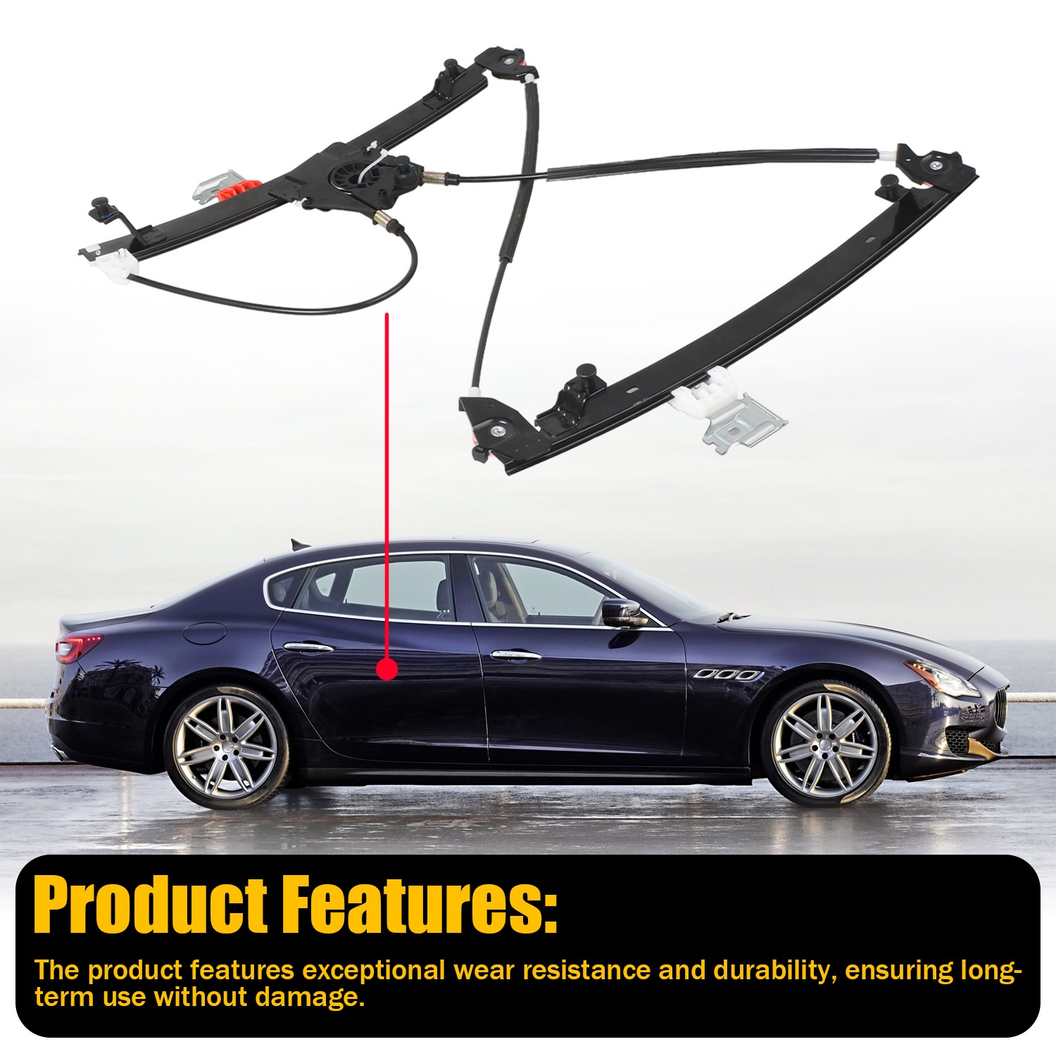Right Rear Door Window Regulator for 03-2013 Maserati Quattroporte M139 66945400