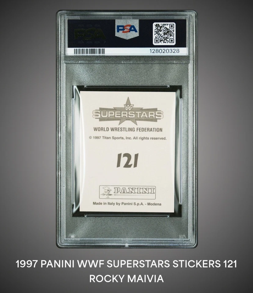 Raro 1997 Panini WWF ROCKY MAIVIA "THE ROCK" SUPERESTRELLAS STKRS #121 WWE RC Foto 3 de 4